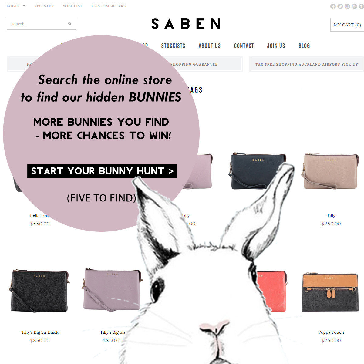Join our bunny hunt & be in to WIN a Saben Big Sis Tilly!