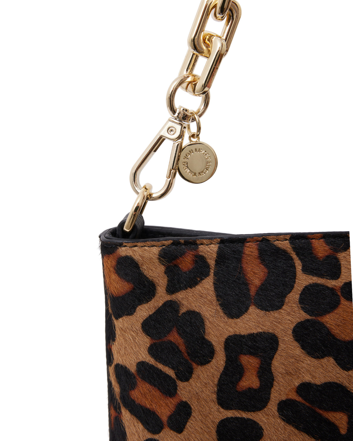 Claudette Crossbody Black + Leopard Haircalf